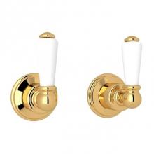 Rohl U.3230L-EG - Perrin & Rowe® Edwardian 3/4'' Hot And Cold Rough Valves With Trims with Lever