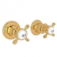 Rohl U.3231X-EG - Perrin & Rowe® Edwardian 3/4'' Hot And Cold Rough Valves With Trims with Cross