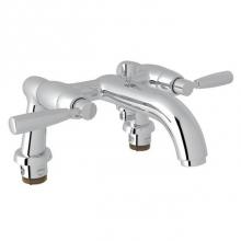Rohl U.3807LS-APC - Perrin & Rowe® Exposed Tub Mixer with Lever Handles in Polished Chrome