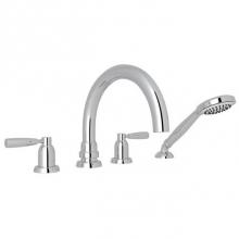 Rohl U.3975LS-APC - Holborn™ 4-Hole Deck Mount Tub Filler With C-Spout