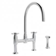 Rohl U.4272X-APC-2 - Holborn™ Bridge Kitchen Faucet With C-Spout and Side Spray