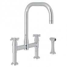 Rohl U.4278X-APC-2 - Holborn™ Bridge Kitchen Faucet With U-Spout and Side Spray