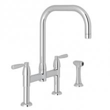 Rohl U.4279LS-APC-2 - Holborn™ Bridge Kitchen Faucet With U-Spout and Side Spray