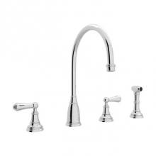 Rohl U.4736L-APC-2 - Georgian Era™ Two Handle Kitchen Faucet With Side Spray