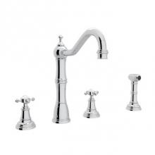 Rohl U.4775X-APC-2 - Edwardian™ Two Handle Kitchen Faucet With Side Spray