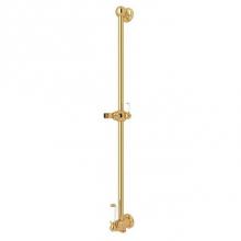 Rohl U.5535EG - 25'' Slide Bar With Integrated Volume Control And Outlet