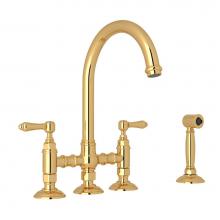 Rohl A1461LMWSIB-2 - San Julio® Bridge Kitchen Faucet With Side Spray
