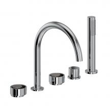 Rohl EC06D5IWPCN - Eclissi™ 5-Hole Deck Mount Tub Filler With C-Spout