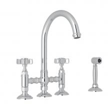 Rohl A1461XWSAPC-2 - San Julio® Bridge Kitchen Faucet With Side Spray