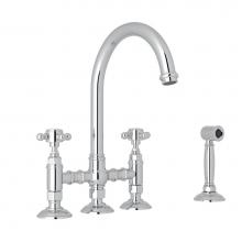 Rohl A1461XMWSAPC-2 - San Julio® Bridge Kitchen Faucet With Side Spray