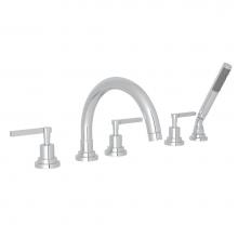 Rohl A2214LMAPC - Lombardia® 5-Hole Deck Mount Tub Filler With C-Spout