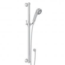 Rohl 1273NAPC - Handshower Set With 39'' Grab Bar and 3-Function Handshower