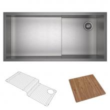 Rohl RUWKIT36161SB - Culinario™ 36'' Stainless Steel Chef/Workstation Sink With Accessories