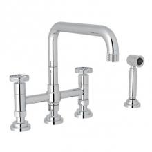 Rohl A3358IWWSAPC-2 - Campo™ Bridge Kitchen Faucet With Side Spray