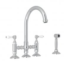 Rohl A1461LPWSAPC-2 - San Julio® Bridge Kitchen Faucet With Side Spray