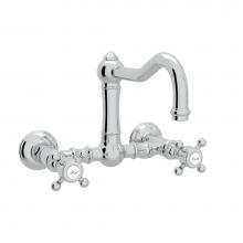 Rohl A1456XMAPC-2 - Acqui® Wall Mount Bridge Kitchen Faucet With Column Spout