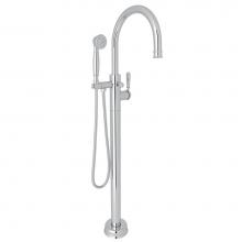 Rohl T1587LMAPC/TO - Traditional Single Hole Floor Mount Tub Filler Trim