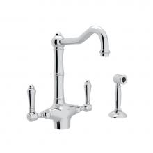 Rohl A1679LMWSAPC-2 - Acqui® Two Handle Kitchen Faucet With Side Spray