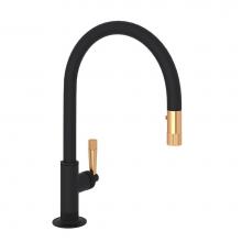 Rohl MB7930LMMBG-2 - Graceline® Pull-Down Kitchen Faucet With C-Spout