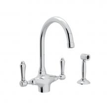Rohl A1676LMWSAPC-2 - San Julio® Two Handle Kitchen Faucet With Side Spray