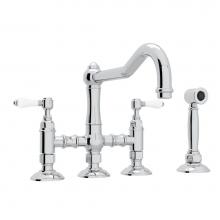 Rohl A1458LPWSAPC-2 - Acqui® Bridge Kitchen Faucet With Side Spray