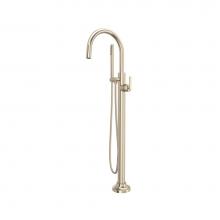 Rohl TAP05F1LMSTN - Apothecary™ Single Hole Floor Mount Tub Filler Trim