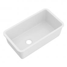 Rohl 6497-00 - Allia™ 34'' Fireclay Single Bowl Undermount Kitchen Sink