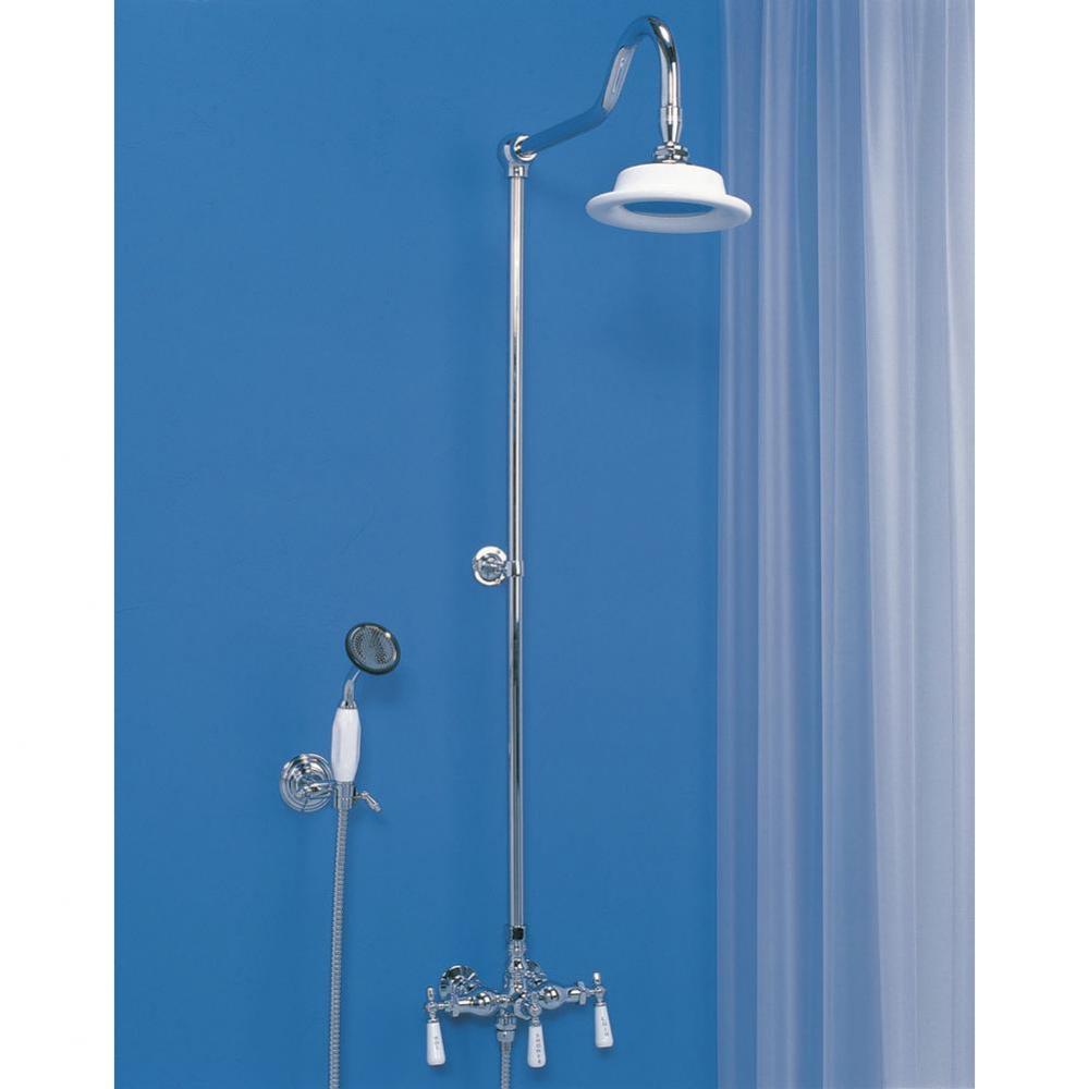 Chrome Exposed Wall Mount Shower