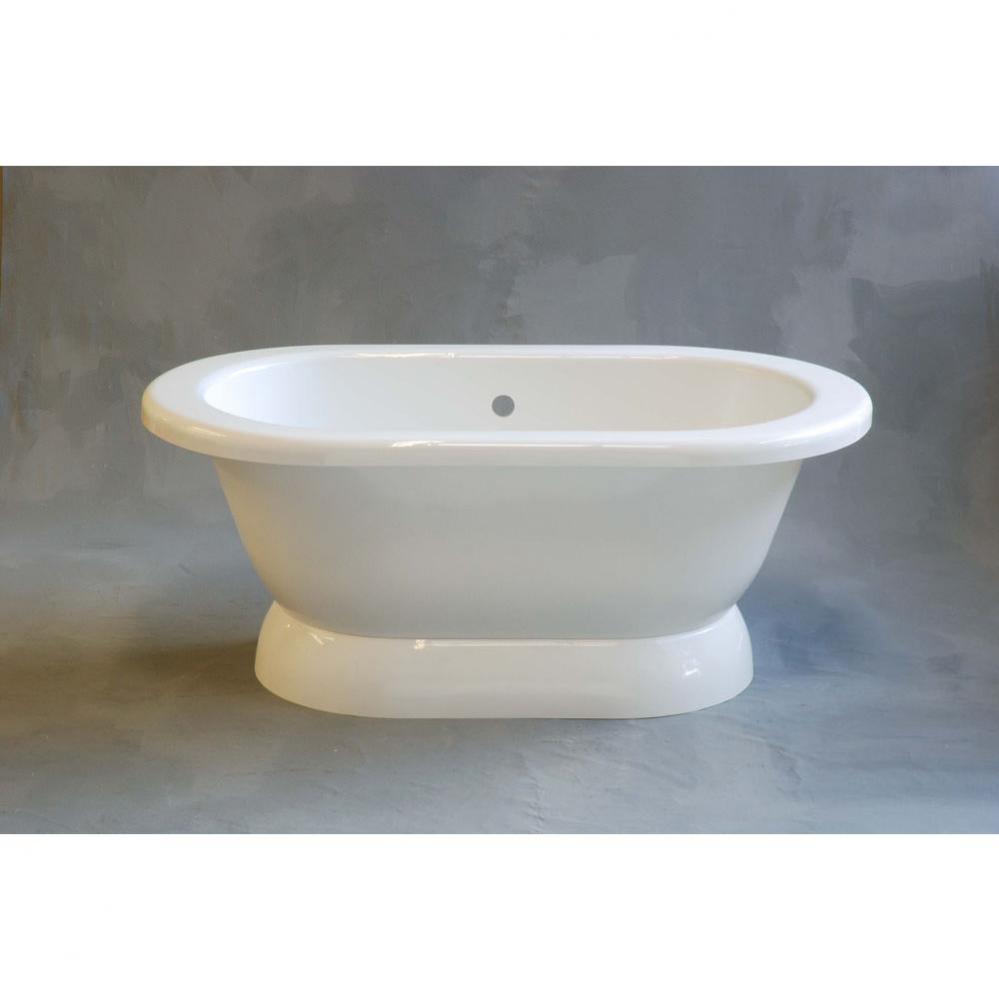 P0776 The Sonoma 5apos;apos; Acrylic Dual Tub On Pedestal Without Faucet
