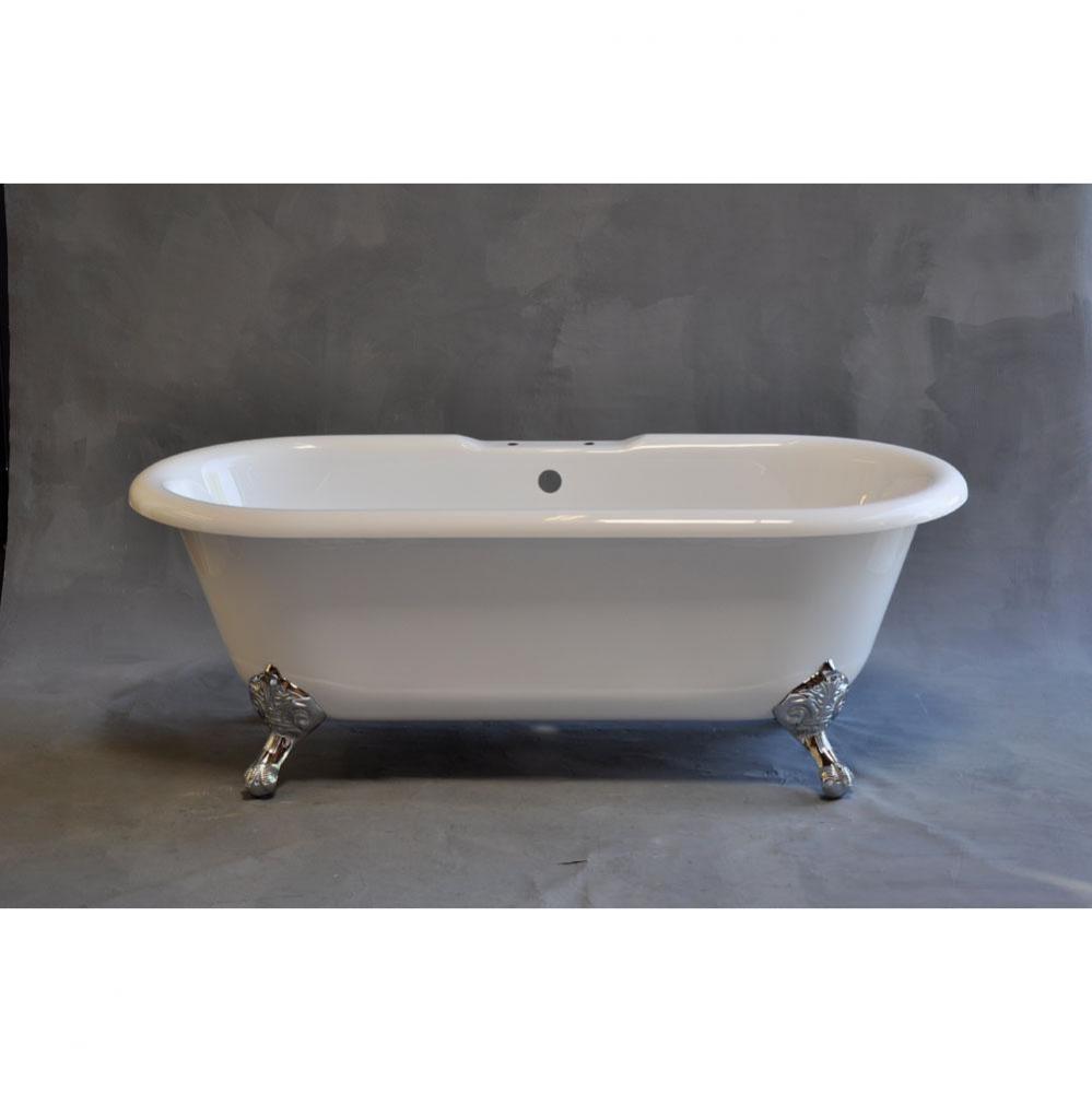 P0948 The Arcadia 5 1/2'' Acrylic Dual Tub On Legs With 7'' Center To Center