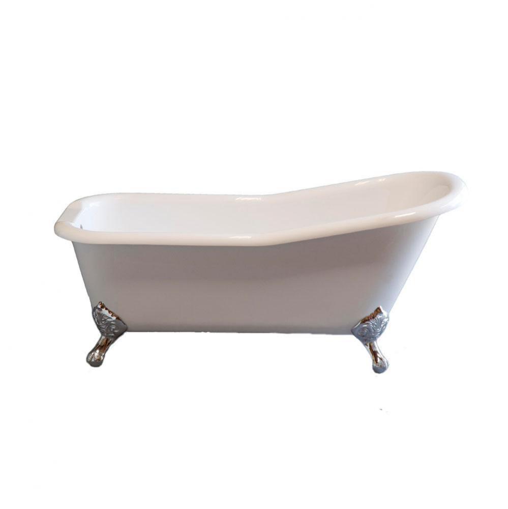 P0952 The Folsom 5 1/2'' Acrylic Slipper Tub On Legs Without Faucet Holes.