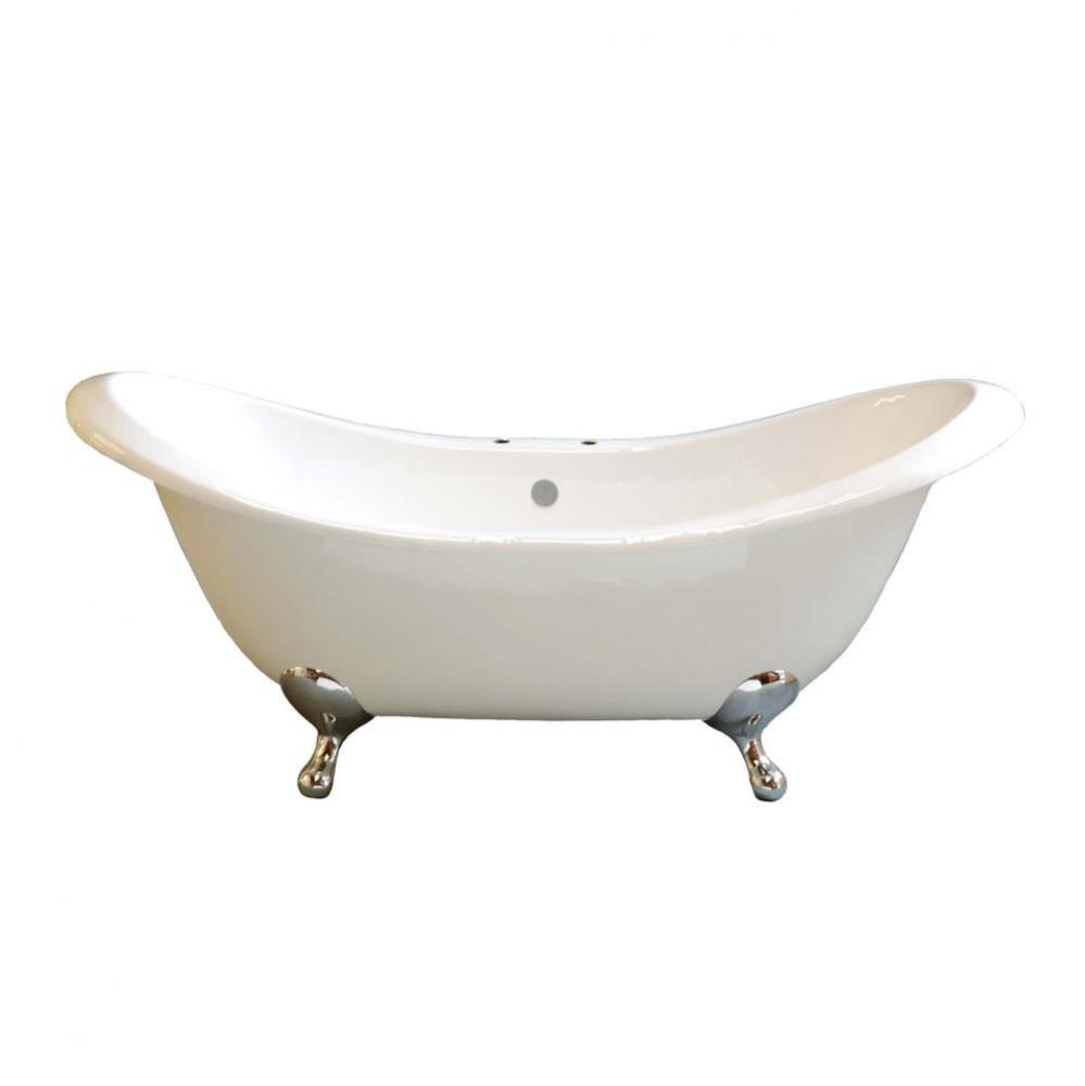P0995 The Alpine 6'' Acrylic Peg Leg Double Ended Slipper Tub With 7'' Center