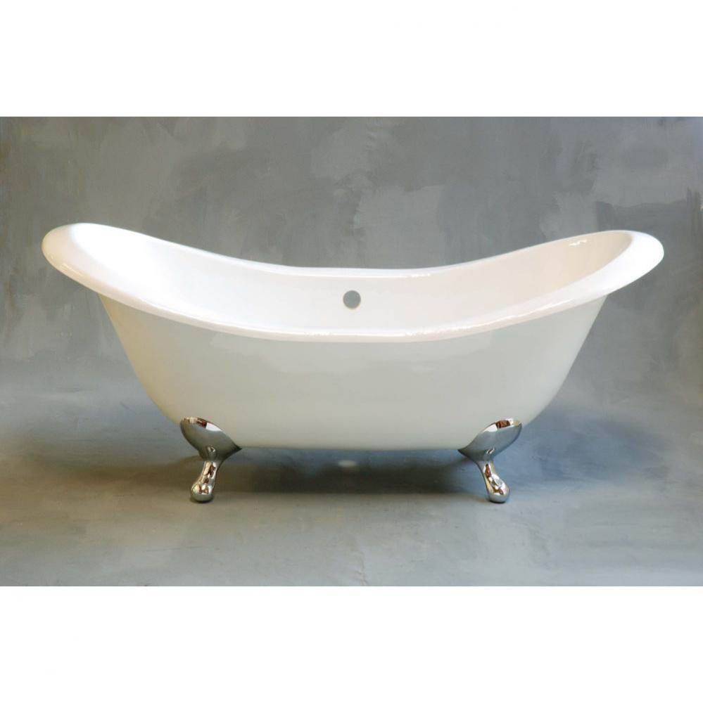 P0996 The Alpine 6'' Acrylic  Peg Leg Double Ended Slipper Tub Without Faucet