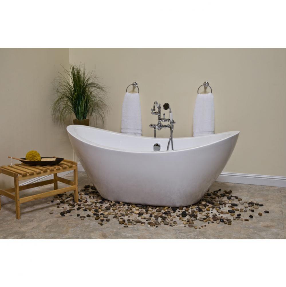 P1036 The Seneca 65'' Acrylic Tub, Without Faucet Holes.  Includes Drain,