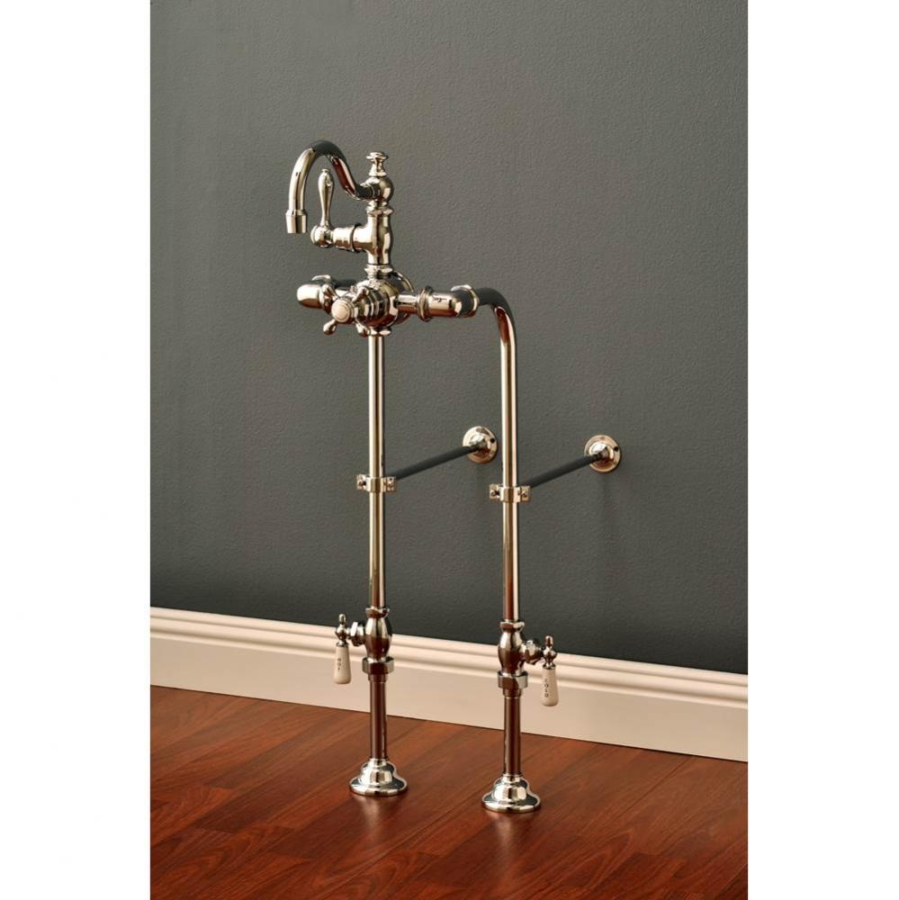 Chrome Faucet & Over The Rim Supply Set Kit. Includes Thermostatic 7''