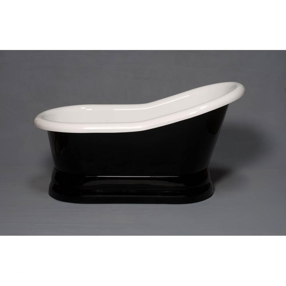 The Madrone Black & White 5'' Acrylic Slipper Pedestal Tub  Without Faucet