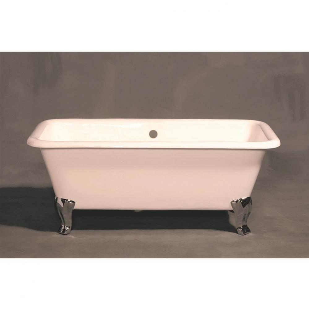 The Charles 5'' Cast Iron Rectangular Tub On Deco Style Legs With No Faucet