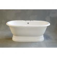 Sign Of The Crab P0777 - P0777 The Peninsula 5apos;apos; Cast Iron Dual Tub On Pedestal With