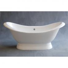 Sign Of The Crab P0884 - P0884 The Luna 6apos;apos; Cast Iron Double Ended Slipper Tub On Pedestal