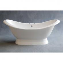Sign Of The Crab P0997 - P0997 The Echo 6'' Acrylic Double Ended Slipper Tub On Pedestal With 7''