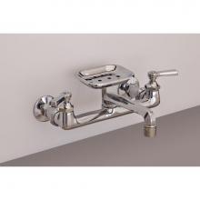 Sign Of The Crab P1047C - Chrome Wall Mt Deco Kitchen Faucet.  8'' Centers. 6'' Swivel Spout W/Soap