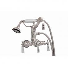 Sign Of The Crab P1053C - Chrome Leg Tub Faucet, 3 3/8'' Ctr  W/Handheld Shower, Includes Vacuum