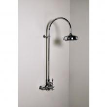 Sign Of The Crab P1087C - Chrome Thermostatic Exposed Shower Set W/Crook Style 36'' Riser, 7''