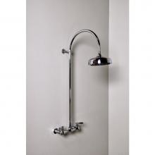 Sign Of The Crab P1091C - Chrome Wall Mount Shower Set W/ Exposed 36'' Crook Style  Riser.  Includes