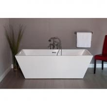 Sign Of The Crab P1106 - P1106 The Great Lake 71''Acrylic Rectangular Soaking Tub, Without Faucet