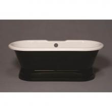 Sign Of The Crab P1166 - The Champlain Black & White 5 1/2'' Acrylic Dual Tub On Pedestal Without Faucet