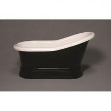 Sign Of The Crab P1167 - The Madrone Black & White 5'' Acrylic Slipper Pedestal Tub  With 7''