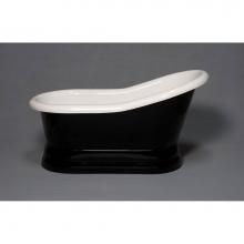 Sign Of The Crab P1168 - The Madrone Black & White 5'' Acrylic Slipper Pedestal Tub  Without Faucet