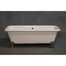 Sign Of The Crab P1175Z - The Lewis 5 1/2'' Cast Iron Rectangular Tub On Deco Style Legs With No Faucet