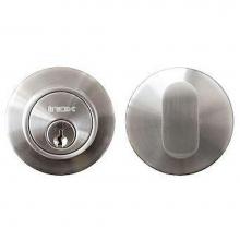 Inox CD110B6-32D - CD Round Deadbolt, Single Cylinder, 2-3/8''Backset, US32D